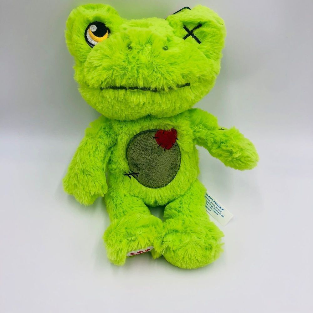 Brand New Bear A Bear Zombie Green Frog Plush 10” 2022 BAB Halloween